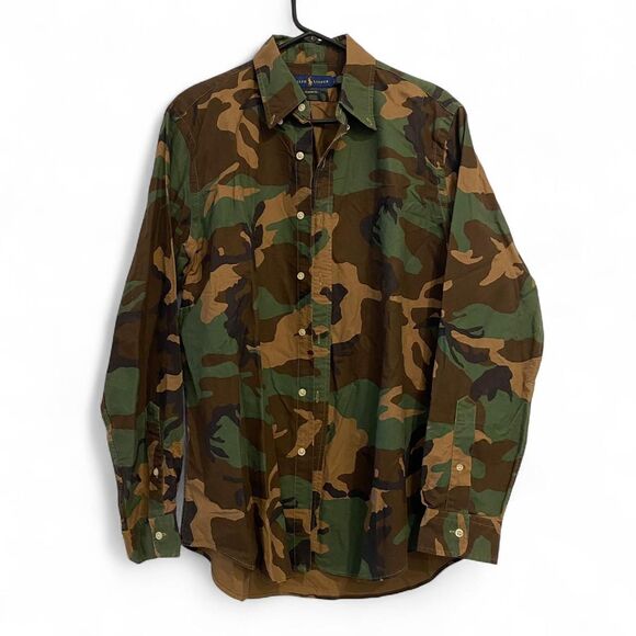 Men's Polo Ralph Lauren Classic Fit Camo Shirt L Camouflage Long Sleeve - Picture 1 of 4